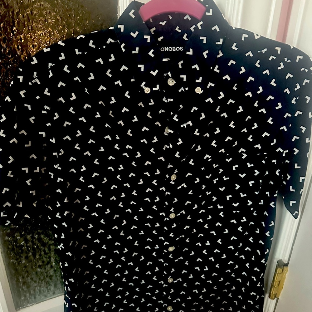 Bonobos Black Patterned Men's Shirt